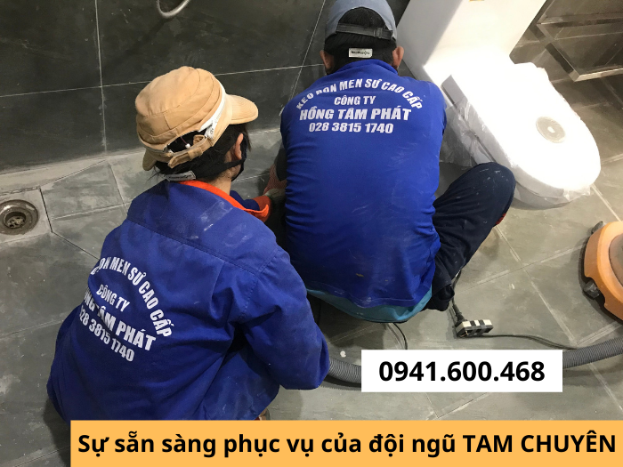 Chống thấm đường ron toilet